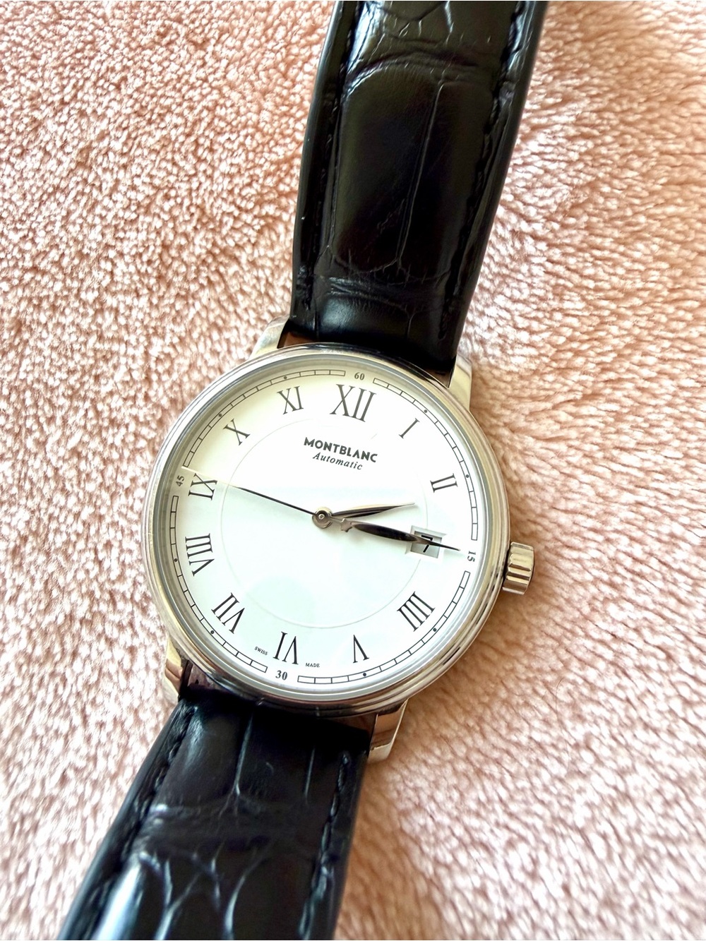 Montblanc Date Automatic Watch with Skeleton Case back